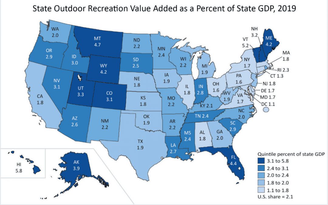 “Report confirms outdoor recreation is crucial to national and state economies” by Andrew Weaver via SNEWS