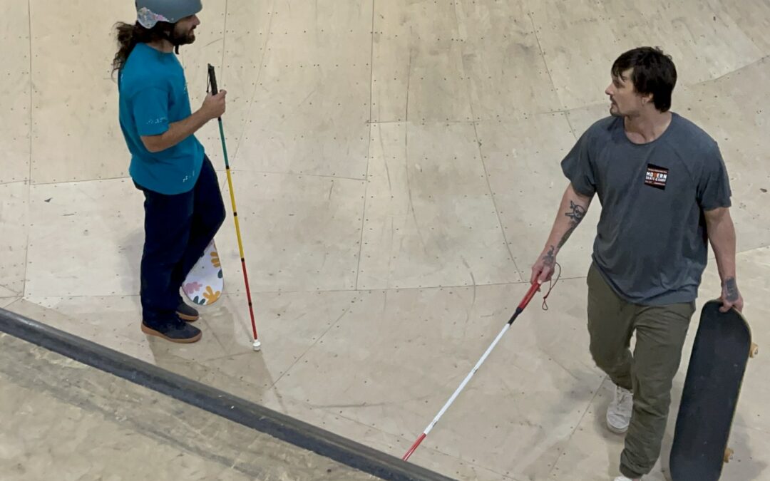 blind skateboarders at Modern