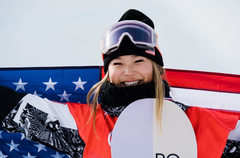 “With a stunning first run, Chloe Kim wins another gold in the halfpipe.” by John Branch via The New York Times