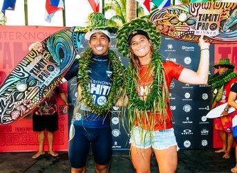 “Courtney Conlogue and Miguel Pupo Win 2022 Tahiti Pro at Firing Teahupo’o” by Staff via The Inertia