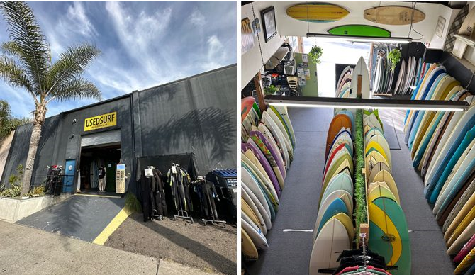 “San Clemente’s Usedsurf Is the Largest Pre-Owned Board Shop on the Planet” by Joe Carberry via The Inertia